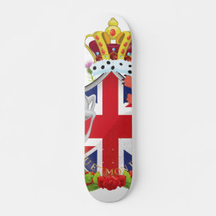 Tecknadens Royal - tre Vapensköldar Mini Skateboard Bräda 18,5 Cm