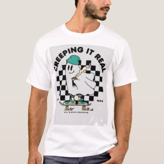 Tecknadens skater i modern stil - rolig design T-S T Shirt