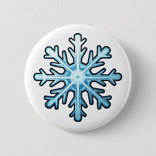 Tecknadens snöflingillustration knapp