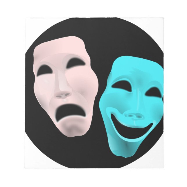 Tecknadens teatermasker anteckningsblock (Framsida)