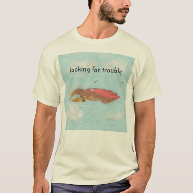 tecknadens toppen med rött landskap tee shirt (Framsida)