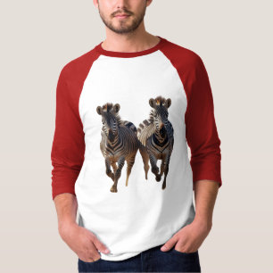 Tecknadens Zebröder på Sleeven Springa - Spelande T Shirt