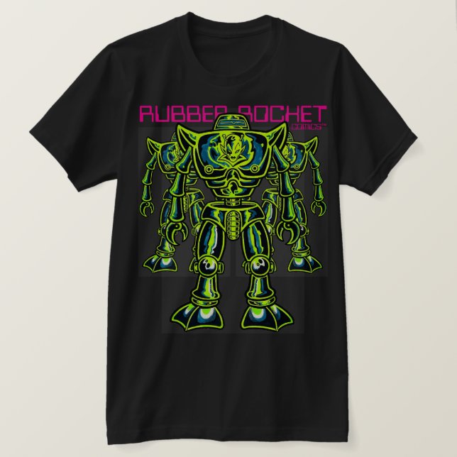 Tecknader av gummiraketer™/robots t shirt (Design framsida)