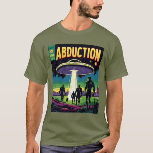 Tecknader för bortförande: en Retro Sci-Fi Äventyr T Shirt