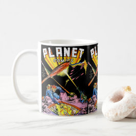 Tecknader för Planet Tecknads Laser Attack Sci Fi  Kaffemugg
