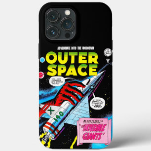 Tecknader för Retro Sci-Fi Äventyr Rymden