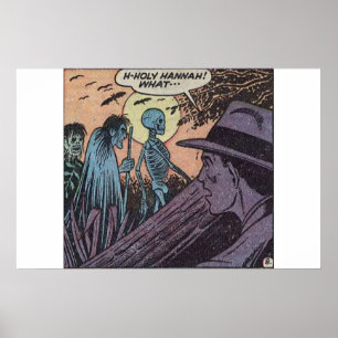 Tecknader för skräckens vintage för tecknad bok äl poster