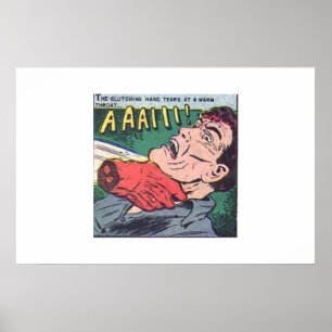 Tecknader för skräckens vintage för tecknad bok äl poster