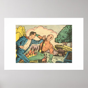 Tecknader för skräckvintage   1950-tal Retro teckn Poster