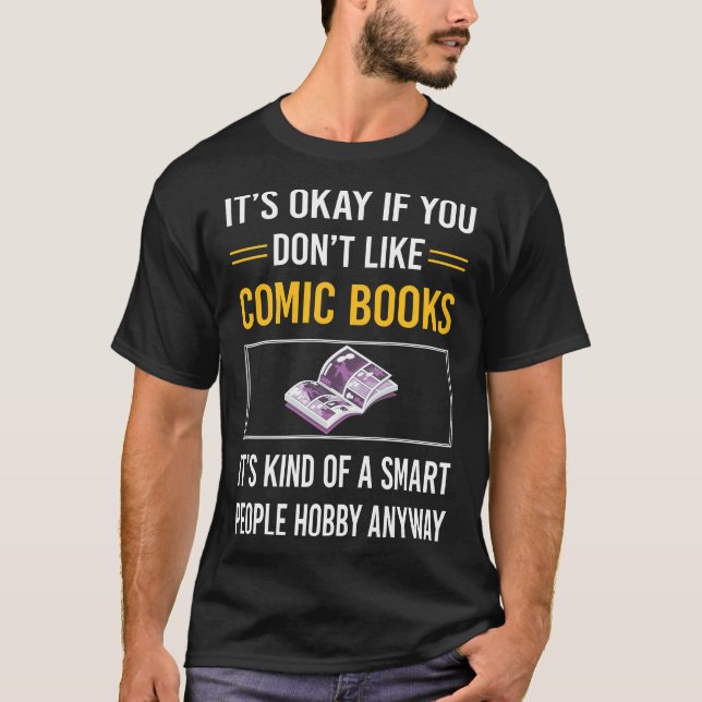 Tecknader för Smart People Tecknad Bokar T Shirt (Framsida)