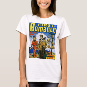 Tecknader för Vintagen Kärlek vid första hösten Ro T Shirt