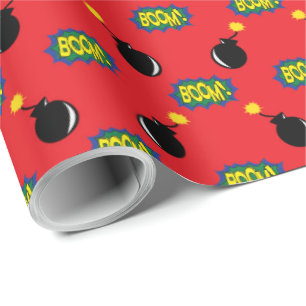 Tecknader Funny Smart Big Ideas Boom Bombs Red Presentpapper