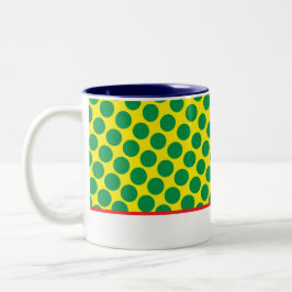 Tecknader Funny superhjälte Dots TOPPEN PAPPA Colo Två-Tonad Mugg