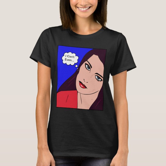Tecknader Girl #14 T Shirt (Framsida)