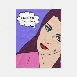 Tecknader Girl #1 Fleecefilt