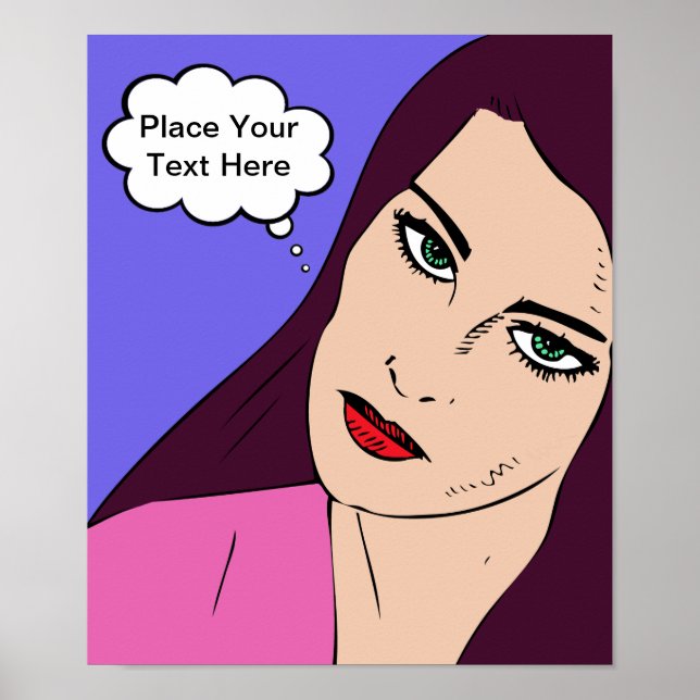 Tecknader Girl #1 Poster (Framsidan)