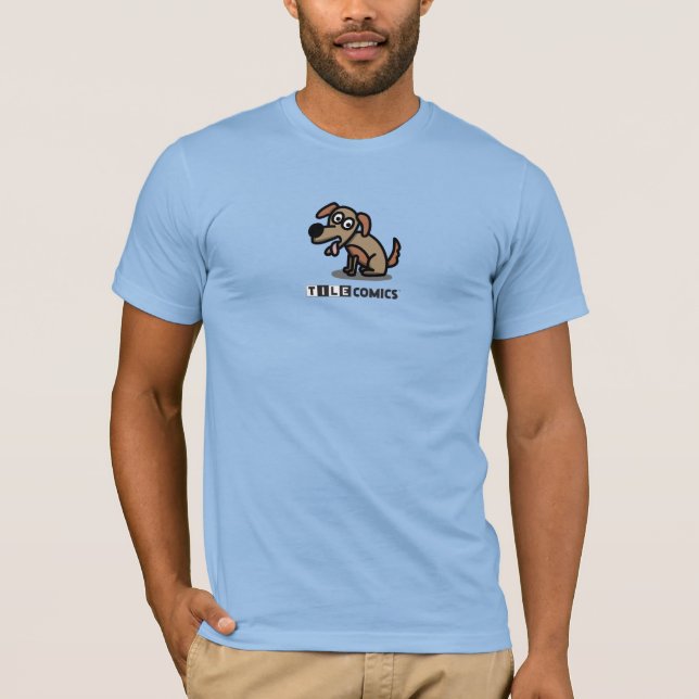 Tecknader - högkvalitativa T-Shirt med Hund (Framsida)
