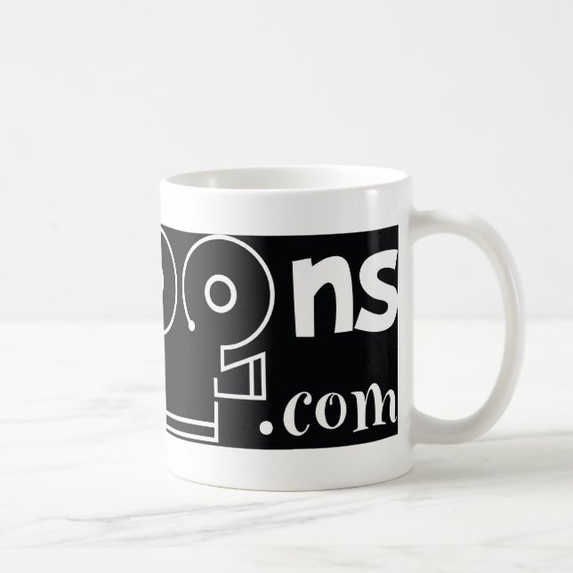 Tecknader i leralogotyp kaffemugg (Höger)