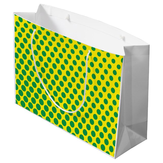 Tecknader Superhjälten Dots Grönt Gult Färgfull Ro (Baksidan Vinklad)