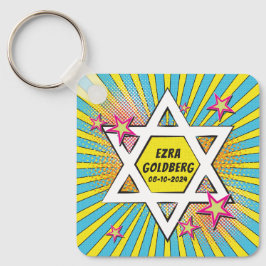 Tecknader Tecknad Bok Pub eller Bat mitzvah person Nyckelring