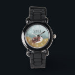 Tecknaderna barn i Cute och Whimsity Spotty Guinea Armbandsur<br><div class="desc">Den här söta och visuella lige ligan har en brun pärlguinea gris-tecknad och kan vara personlig med ditt barns namn. Den lilla perfekten för barn eller vilken pärla gris-älskare!</div>