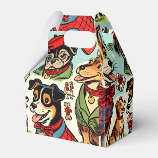 Tecknaderna Cute Retro Hundar Presentaskar