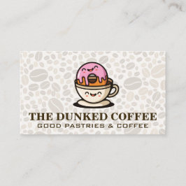 Tecknaderna Donut och Coffee Kopp Visitkort
