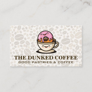 Tecknaderna Donut och Coffee Kopp Visitkort