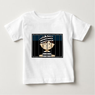 Tecknadfång i arrestcell t-shirt
