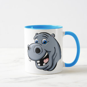 Tecknadflodhäst Mugg