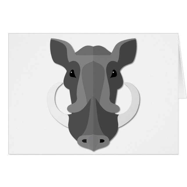 Tecknadgalthuvud Hälsningskort (Framsidan Horizontal)