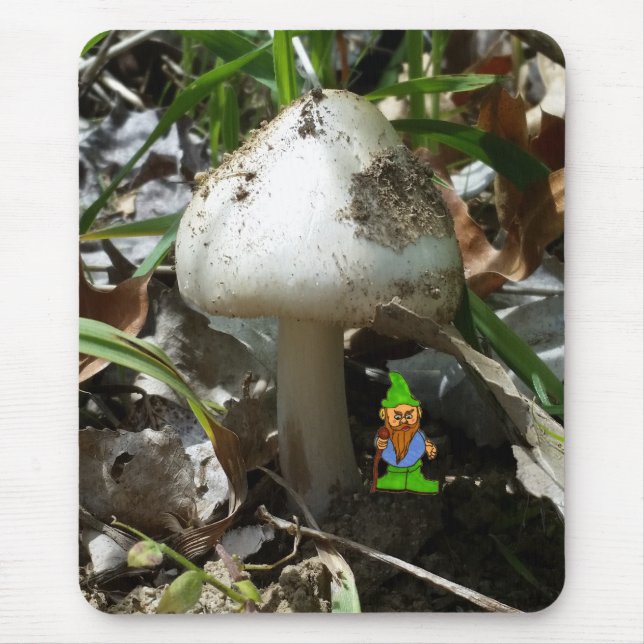 TecknadGnome under en champinjon Musmatta (Framsidan)