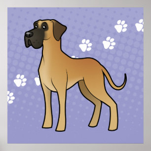 Tecknadgreat dane poster