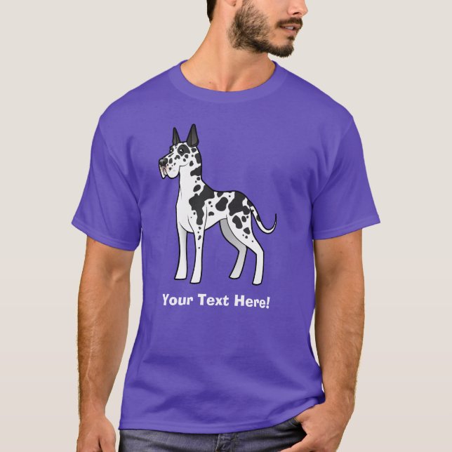 Tecknadgreat dane t shirt (Framsida)