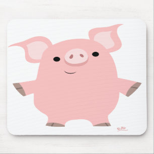Tecknadgris som står upp mousepad musmatta