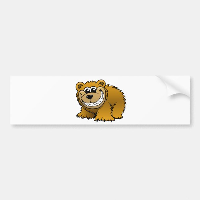 TecknadGrizzlybjörn Bildekal (Framsidan)