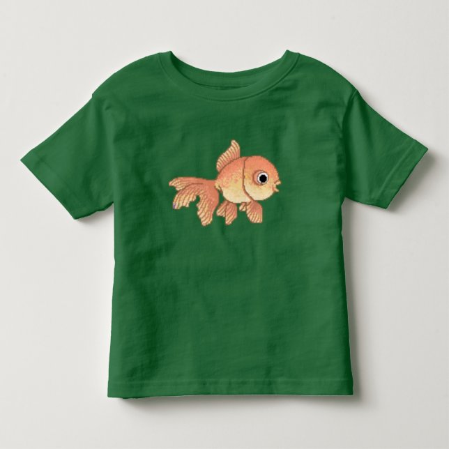 Tecknadguldfisk T Shirt (Framsida)