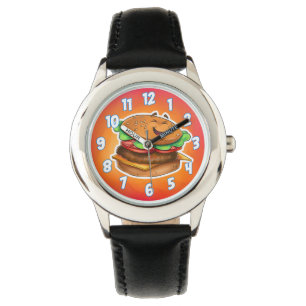 Tecknadhamburgareklocka Armbandsur