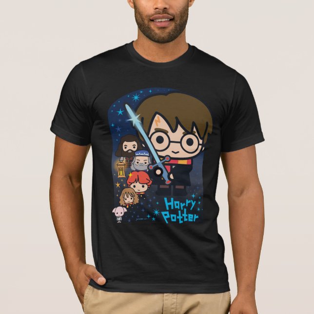 TecknadHarry Potter kammare av grafiska T Shirt (Framsida)
