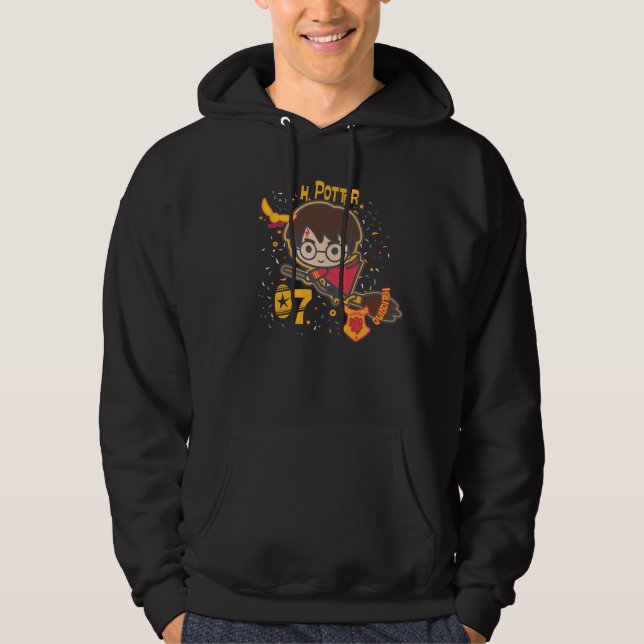 TecknadHarry Potter Quidditch sökare Hoodie (Framsida)