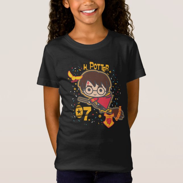 TecknadHarry Potter Quidditch sökare Tee Shirt (Framsida)