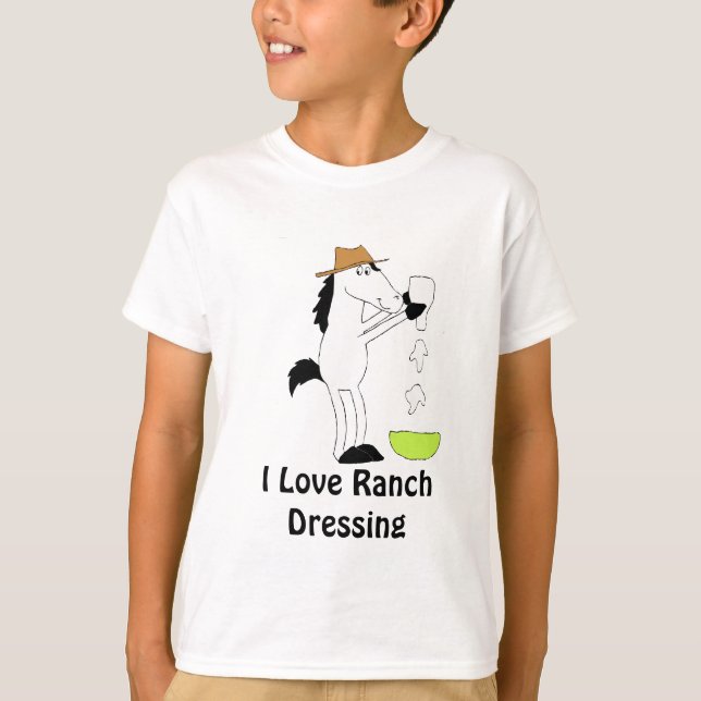 Tecknadhäst med ranchdressingen tee (Framsida)