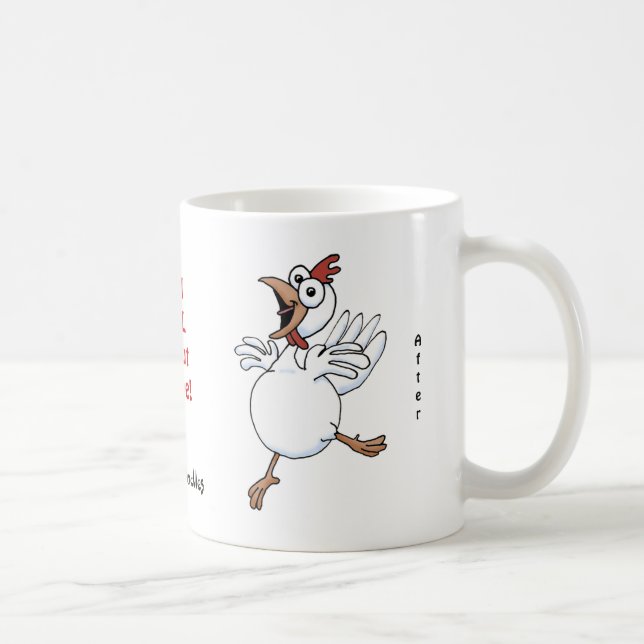 Tecknadhöna, "mig känselförnimmelsefågel utan kaffemugg (Höger)