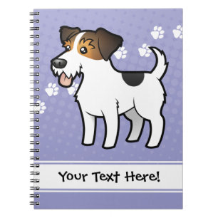 TecknadjackRussell Terrier Anteckningsbok Med Spiral