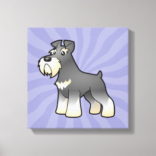 Tecknadjätte/standard/miniatyrSchnauzer Canvastryck