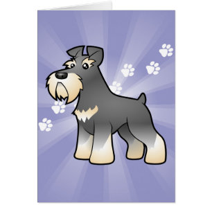 Tecknadjätte/standard/miniatyrSchnauzer Hälsningskort