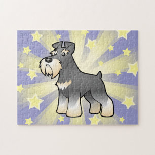 Tecknadjätte/standard/miniatyrSchnauzer Pussel