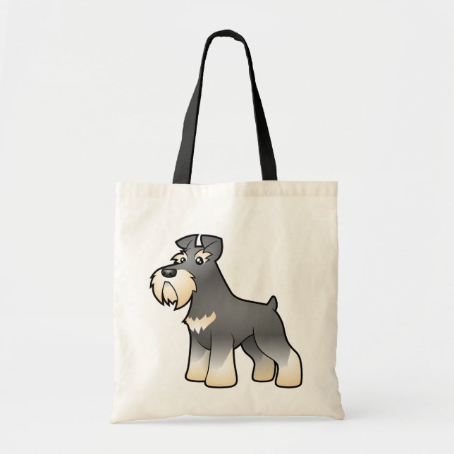 Tecknadjätte/standard/miniatyrSchnauzer Tygkasse (Framsidan)