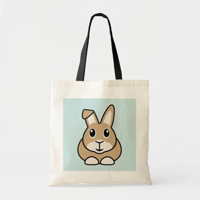 Tecknadkaninshopping bag tygkasse (Framsidan)