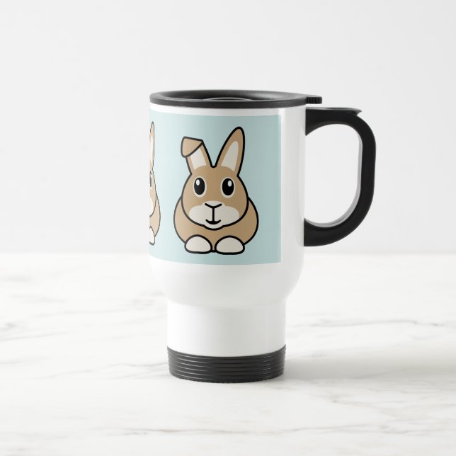 Tecknadkanintravel mug resemugg (Höger)
